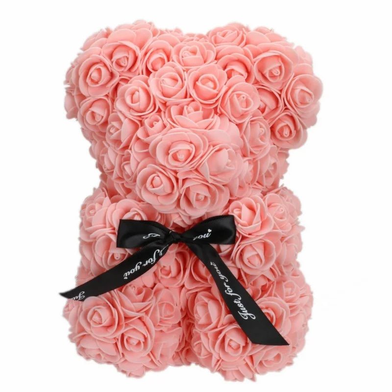 Romantique saint valentin créatif fleur éternelle Rose ours cadeau de noël Rose ours câlin ours mariage fleur décoration cadeau